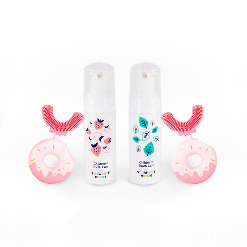 Belli Denti® Set - 2x Zahnbürste und 2x Schaumzahncreme