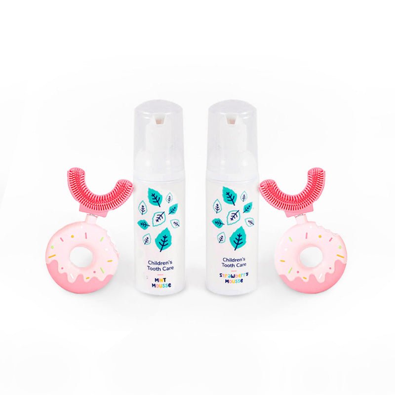 Belli Denti® Set - 2x Zahnbürste und 2x Schaumzahncreme