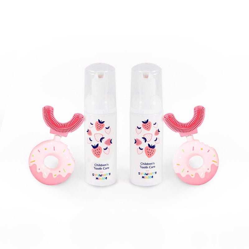 Belli Denti® Set - 2x Zahnbürste und 2x Schaumzahncreme