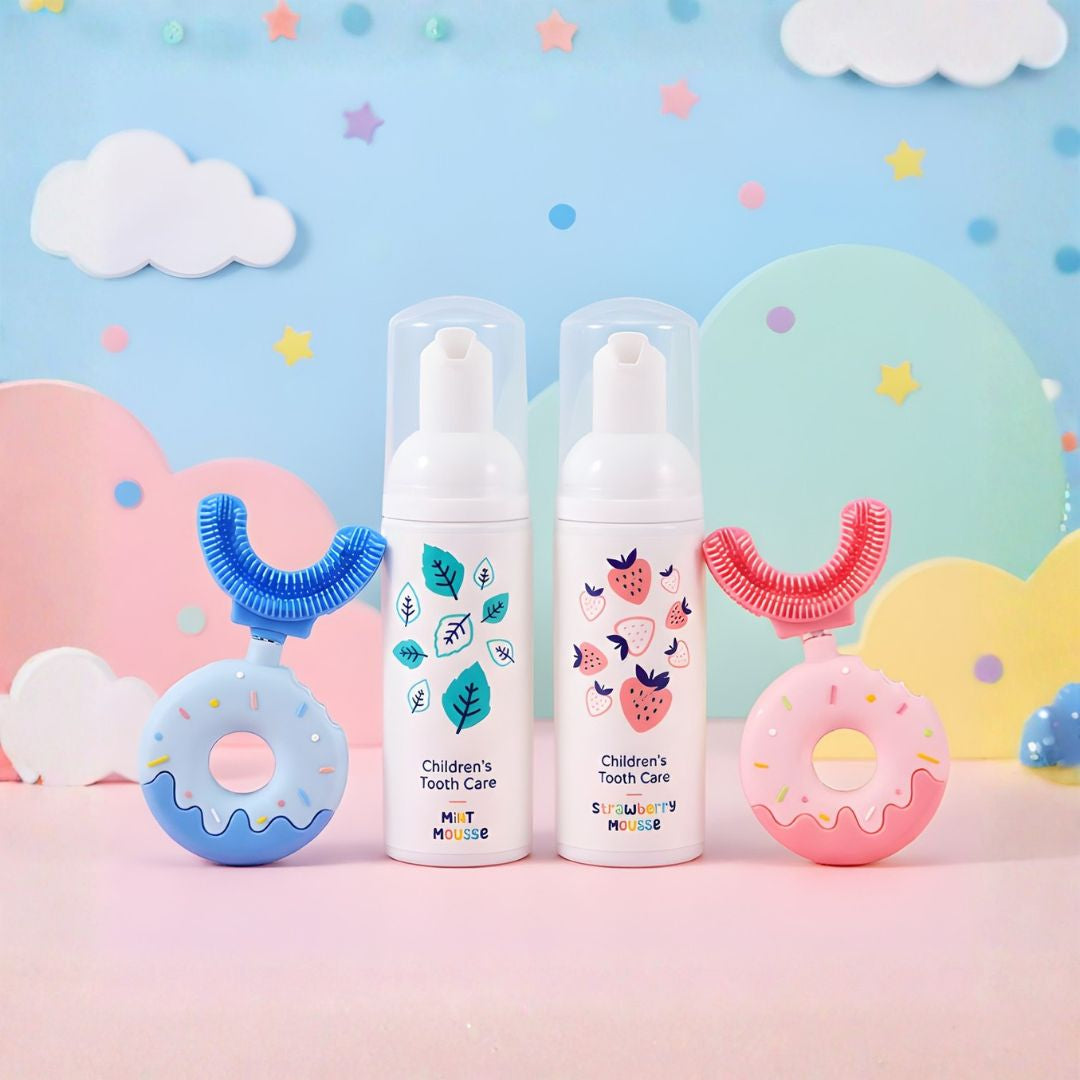 Belli Denti® Set - 2x Zahnbürste und 2x Schaumzahncreme