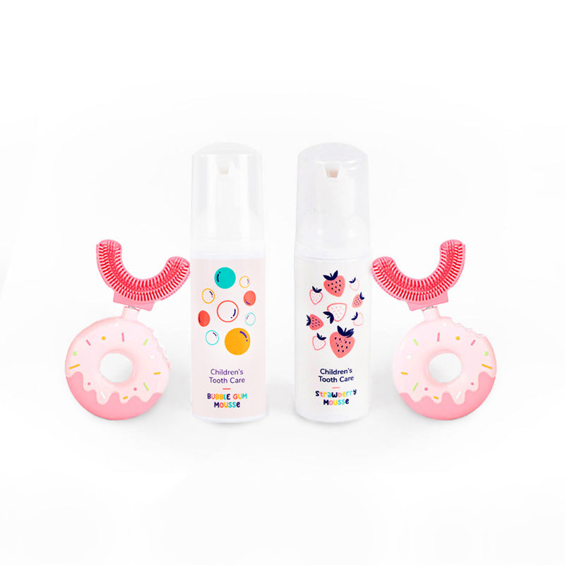 Belli Denti® Set - 2x Zahnbürste und 2x Schaumzahncreme