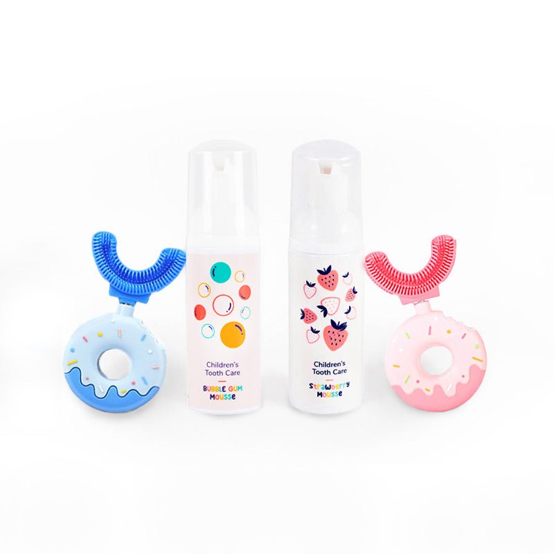 Belli Denti® Set - 2x Zahnbürste und 2x Schaumzahncreme