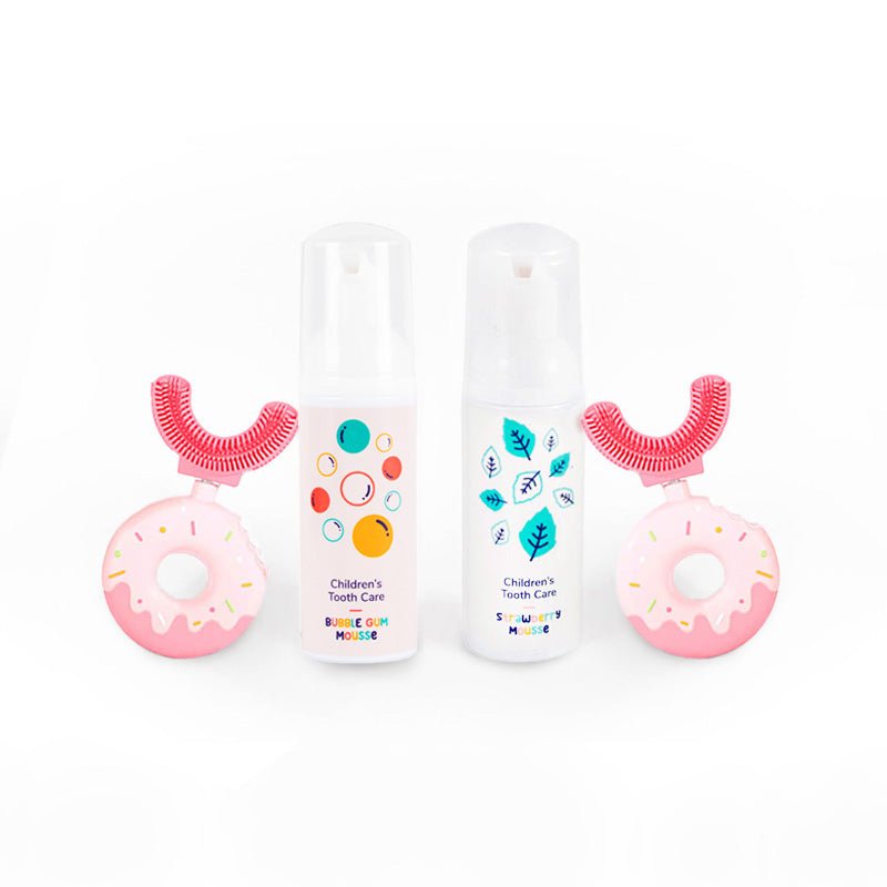 Belli Denti® Set - 2x Zahnbürste und 2x Schaumzahncreme