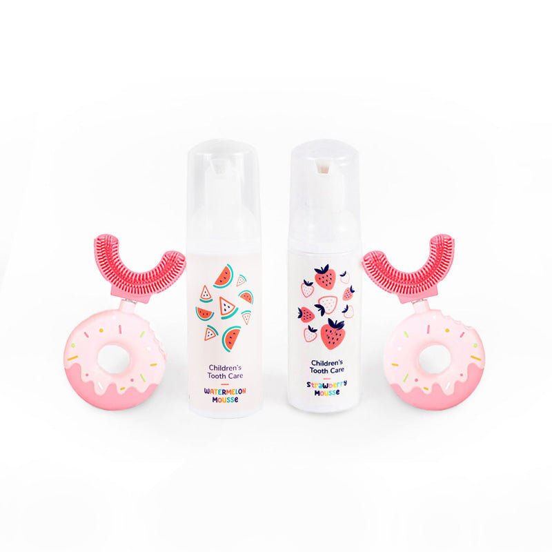 Belli Denti® Set - 2x Zahnbürste und 2x Schaumzahncreme