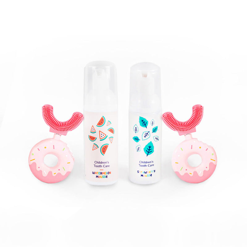 Belli Denti® Set - 2x Zahnbürste und 2x Schaumzahncreme